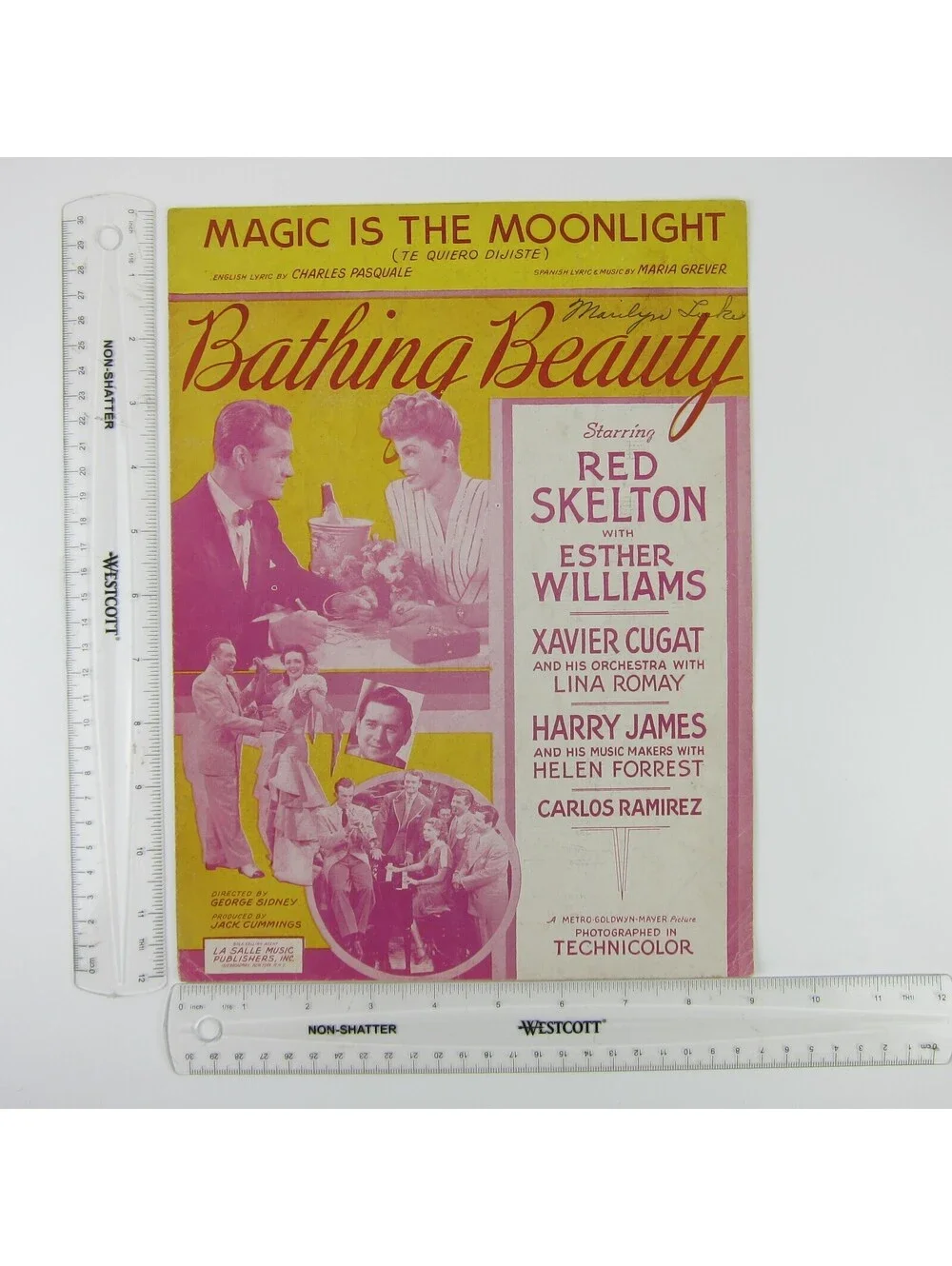 Sheet Music Magic Is The Moonlight Bathing Beauty Red Skelton Vintage 1944